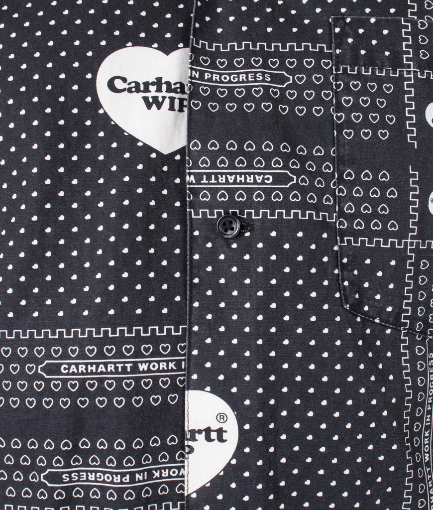 Carhartt WIP Mens Short Sleeve Heart Bandana Shirt